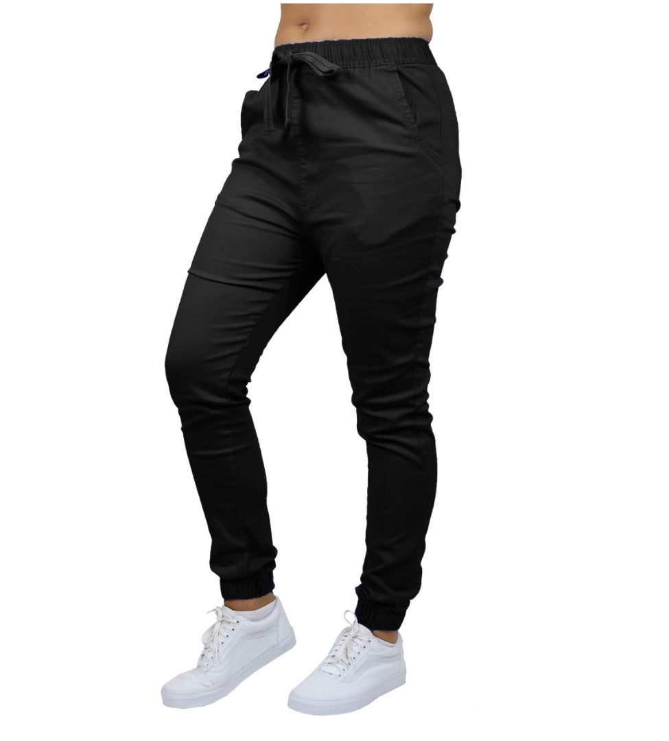 Wholesale Womens Joggers School Uniform Pants in Black