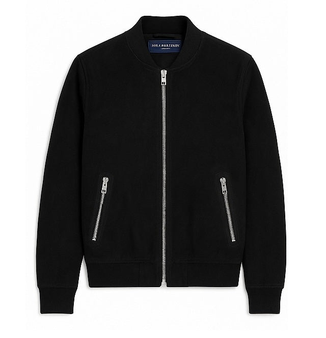 12 Pack Adult Faux Suede Bomber Jacket - Black