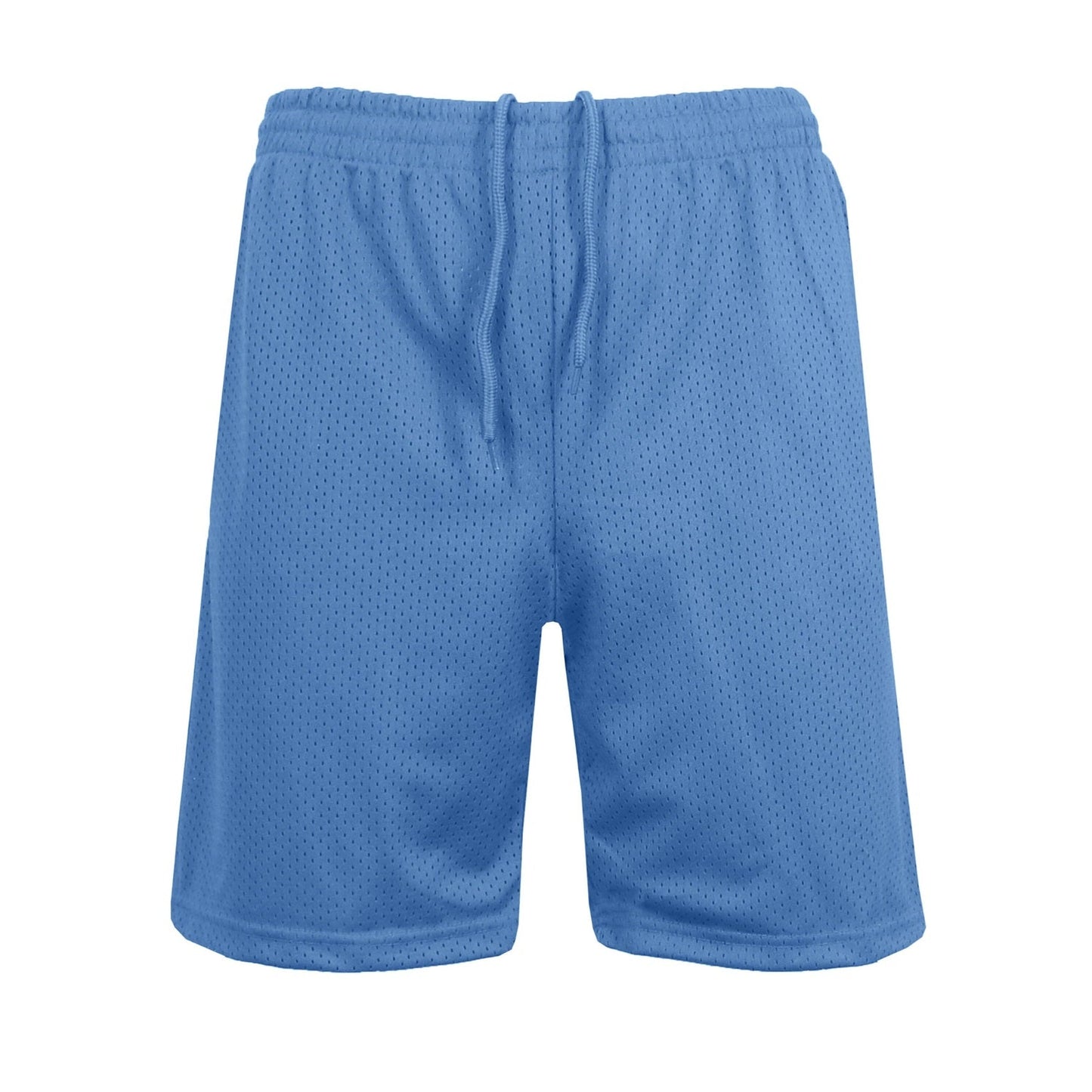 36 Pack 9" Men's Mesh Basketball Shorts with Pockets - Cyan Blue