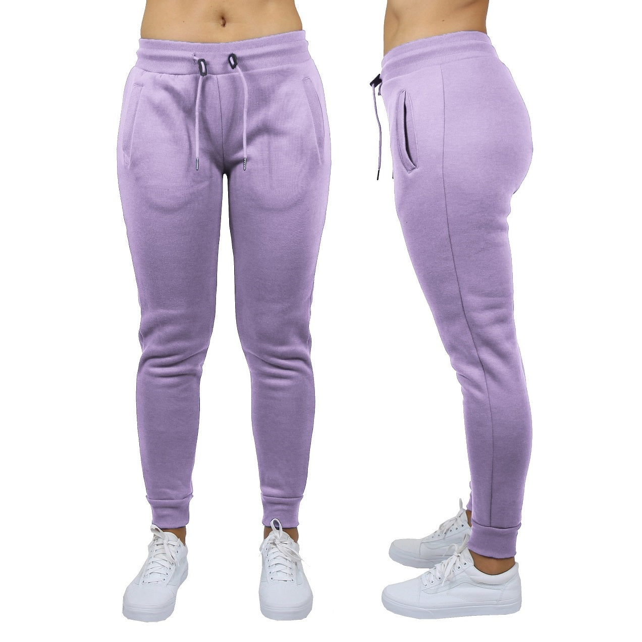 Wholesale Women's Fleece Jogger Sweatpants in Lavender