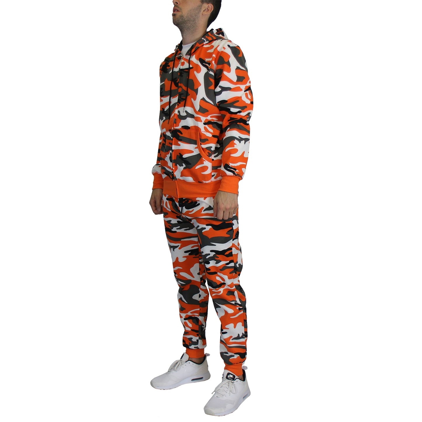 12 Pack Camo - Zip Up Hoodie & Jogger Set - Orange