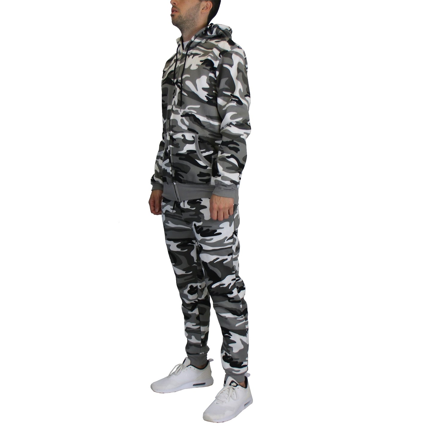 12 Pack Camo - Zip Up Hoodie & Jogger Set - Grey