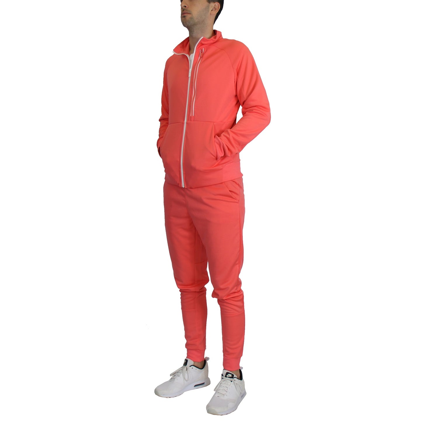 12 Pack Elite Men's Tracksuit 2 Piece Set - Salmon