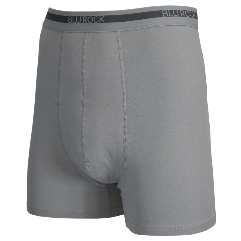 3-Pack Men's Stretch Cotton Boxer Briefs in Gray