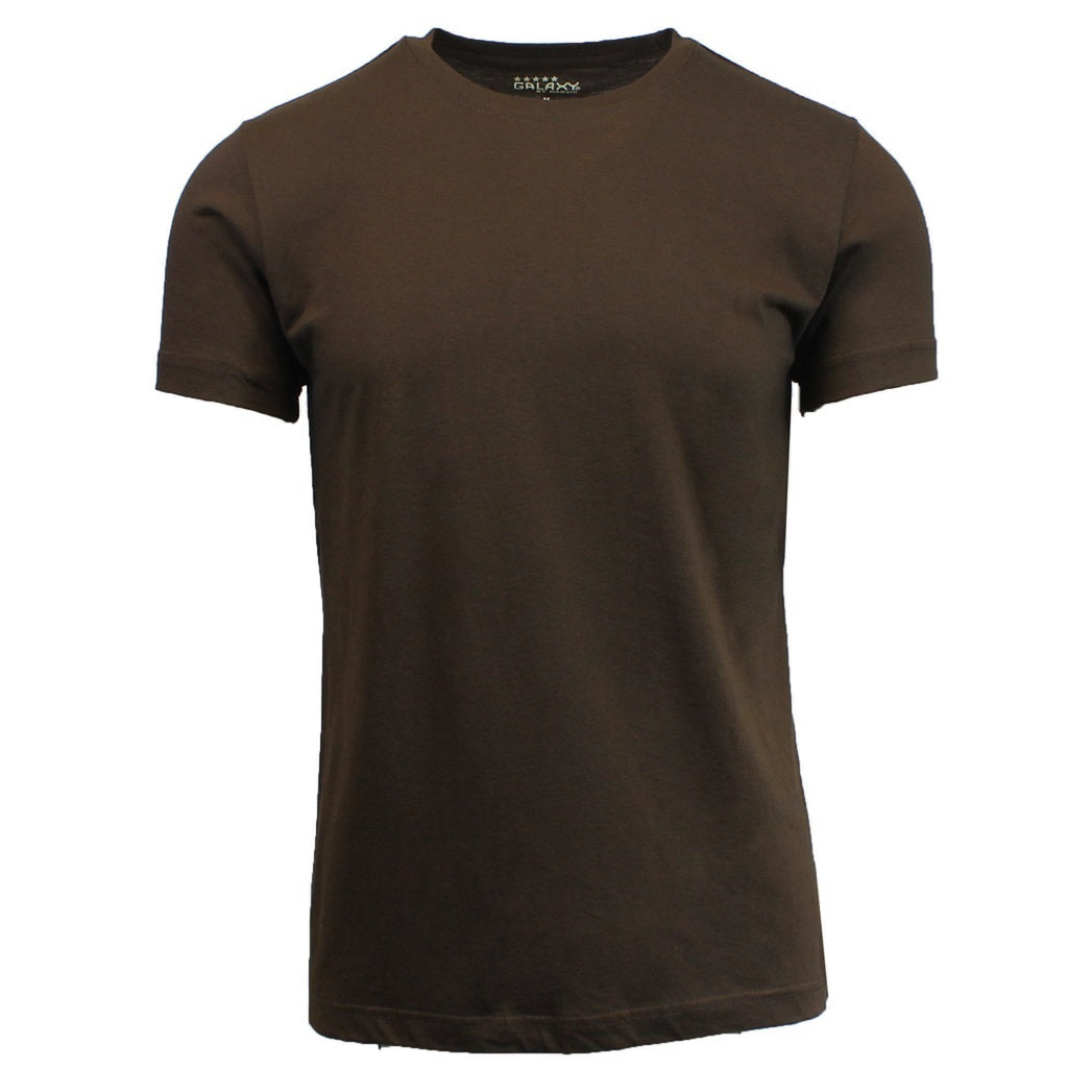 48 Pack Men's Classic Crewneck T-Shirt - Brown