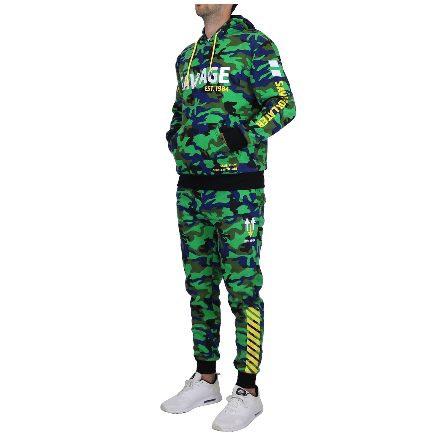 12 Pack Savage Camo - Hoodie & Jogger Set - Green