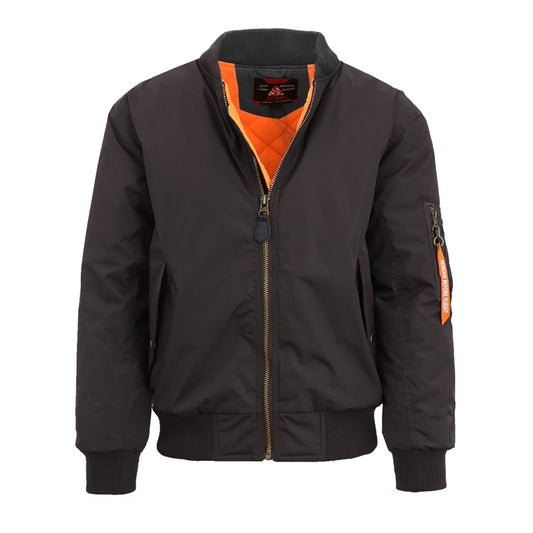 Men's Bomber Flight Jacket in Black
