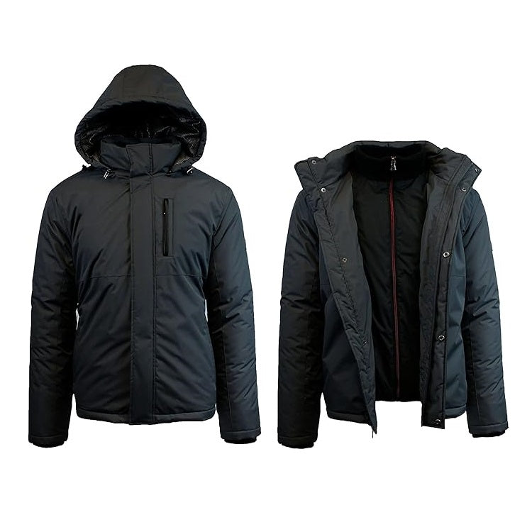 24 Pack Men's Heavyweight Windbreaker Jacket - Charcoal