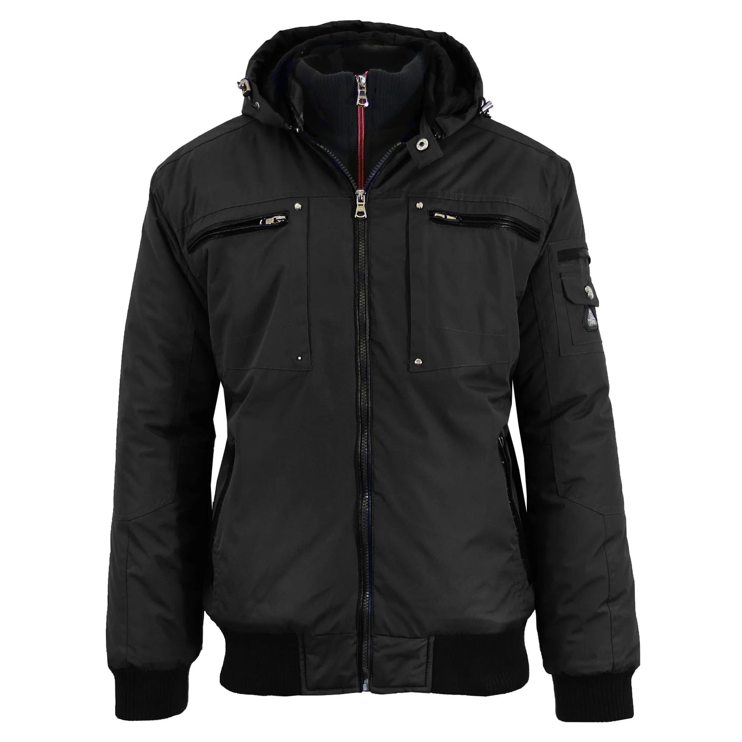 24 Pack Men's Heavyweight Motorcycle Bomber Jacket - Olive