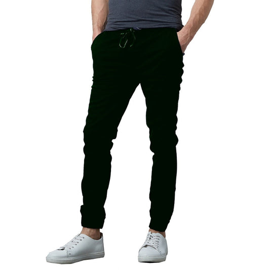 24 Pack Men's Stretch Drawstring Twill Joggers - Black
