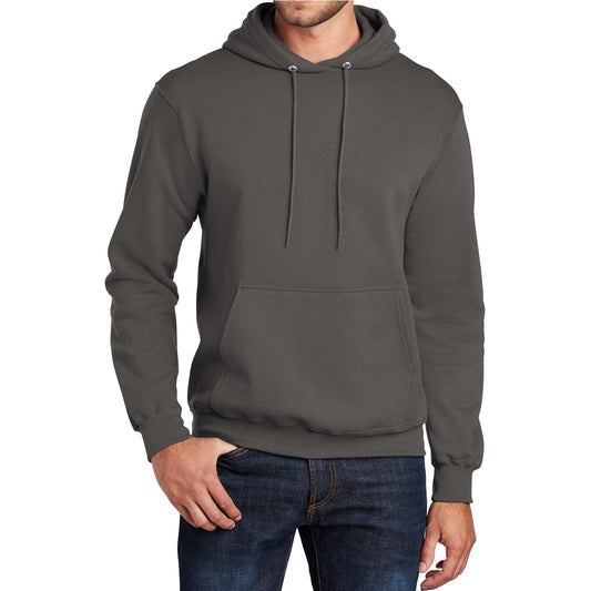 24 Pack Men's Fleece Pullover Hoodie Sweatshirt in Charcoal