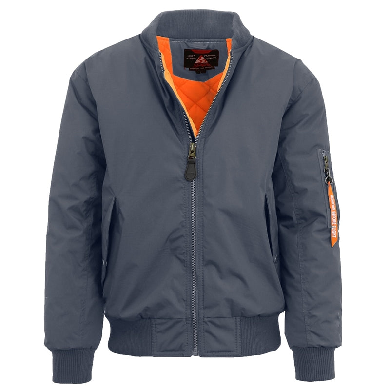 24 Pack Men's Heavyweight Bomber Flight Jacket - Burgundy