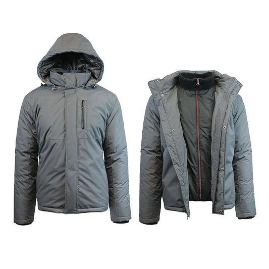 24 Pack Men's Heavyweight Windbreaker Jacket - Charcoal