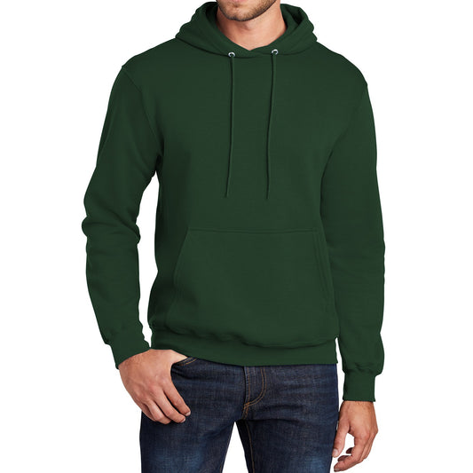 24 Pack Men's Fleece Pullover Hoodie Sweatshirt in Dark Green