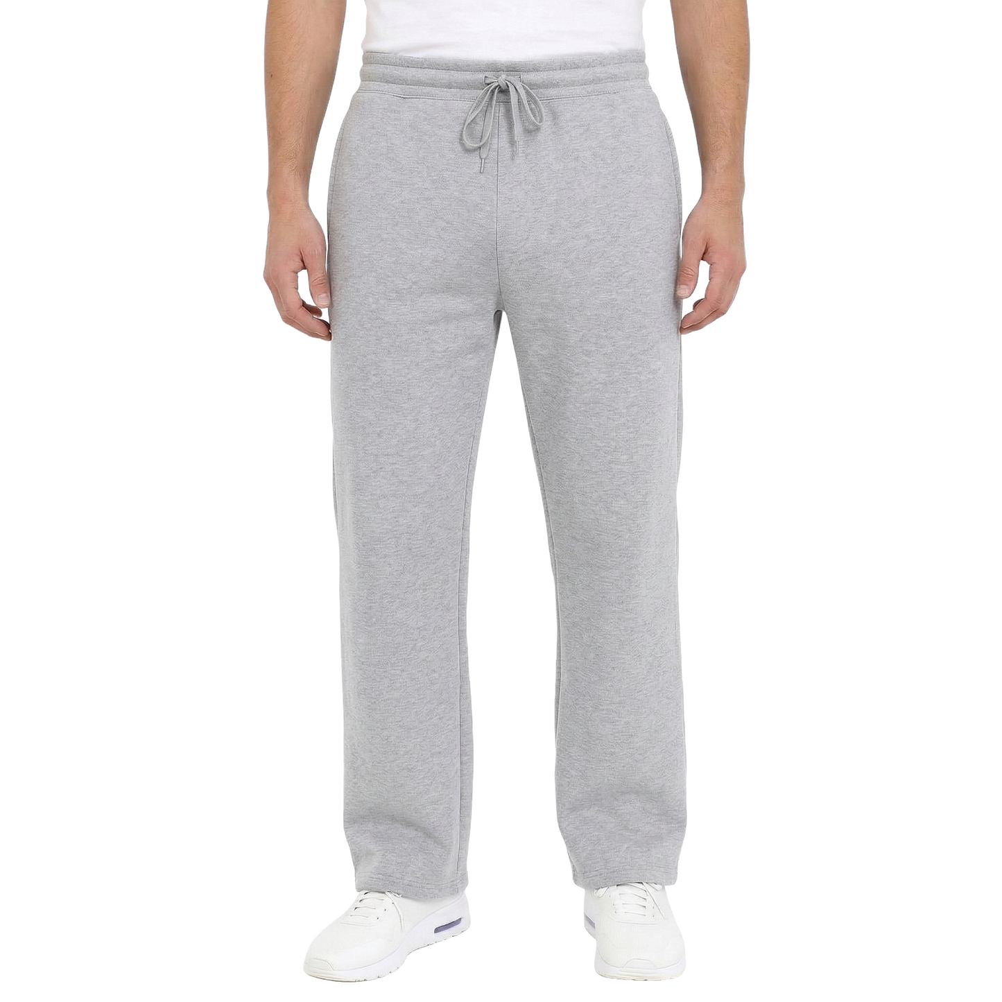 24 Pack Men's Fleece Open Bottom Sweatpants in Grey