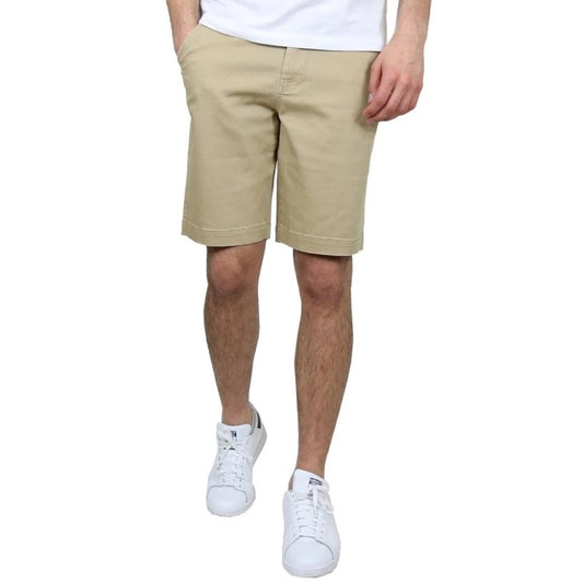 24 Pack Wholesale Men's Stretch Chino Slim Fit Shorts in Khaki