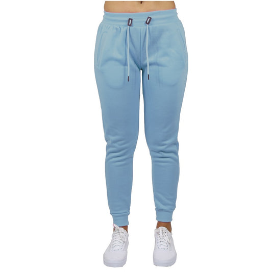 Wholesale Women's Fleece Jogger Sweatpants in Light Blue