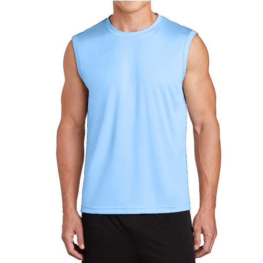 48 Pack Men's Performance Muscle Shirts - Light Blue