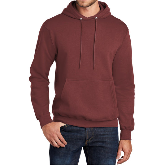 24 Pack Men's Fleece Pullover Hoodie Sweatshirt in Burgundy