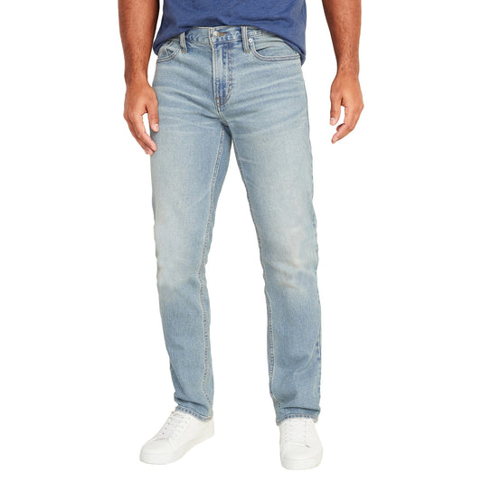 24 Pack Wholesale Men's Stretch Slim Fit Jeans - Light Blue Wash