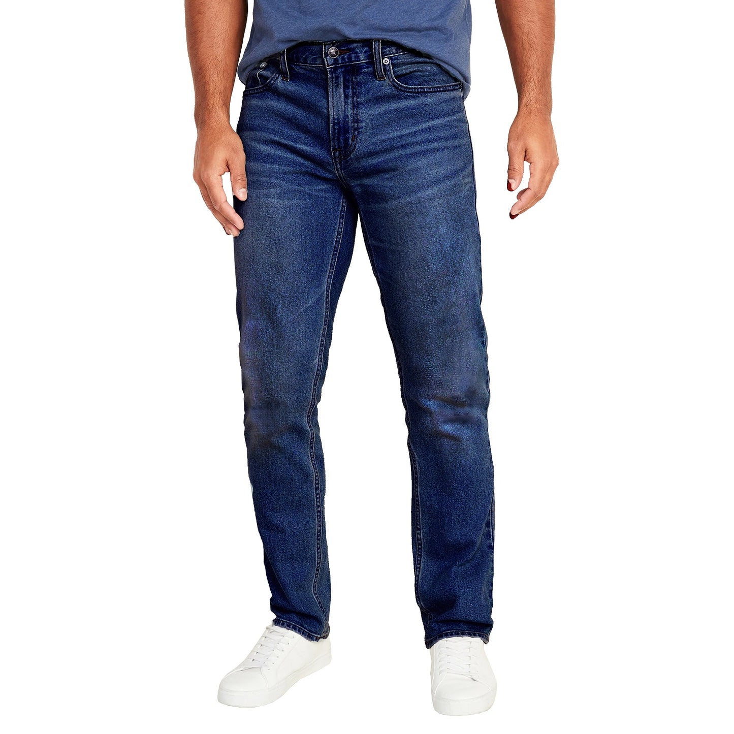 24 Pack Wholesale Men's Stretch Slim Fit Jeans - Medium Blue Wash