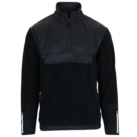 18 Pack Men's Polar Fleece Pullover Reflective Sweatshirt - Black