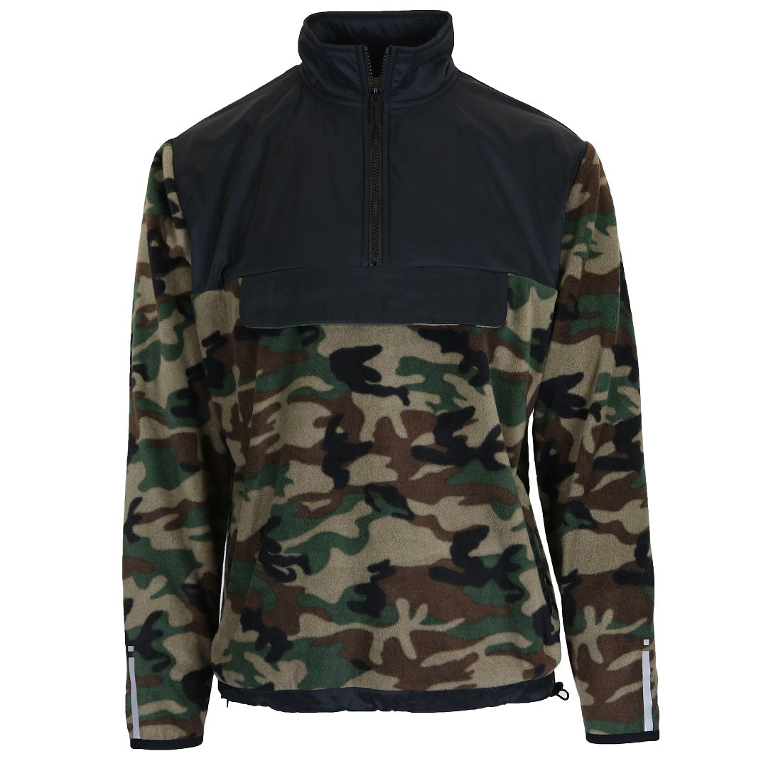 18 Pack Men's Polar Fleece Pullover Reflective Sweatshirt - Camo
