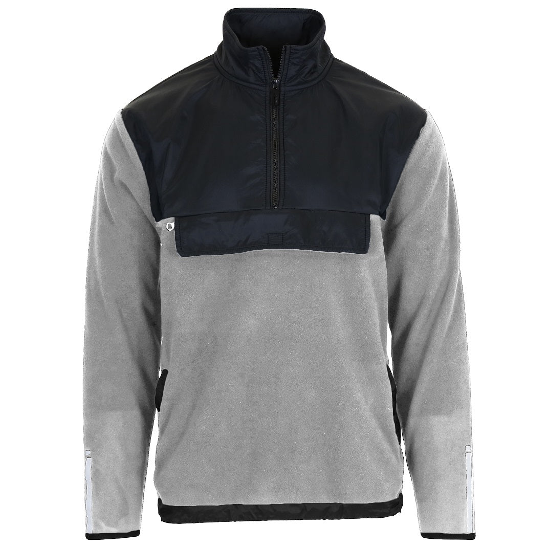 18 Pack Men's Polar Fleece Pullover Reflective Sweatshirt - Grey