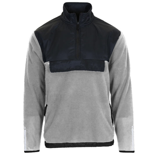 18 Pack Men's Polar Fleece Pullover Reflective Sweatshirt - Grey