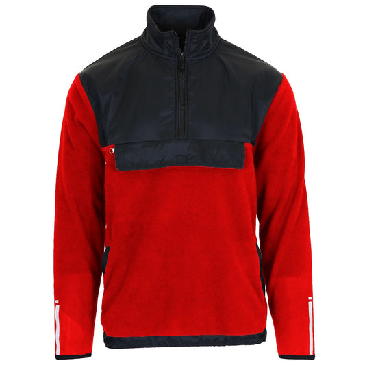 18 Pack Men's Polar Fleece Pullover Reflective Sweatshirt - Red