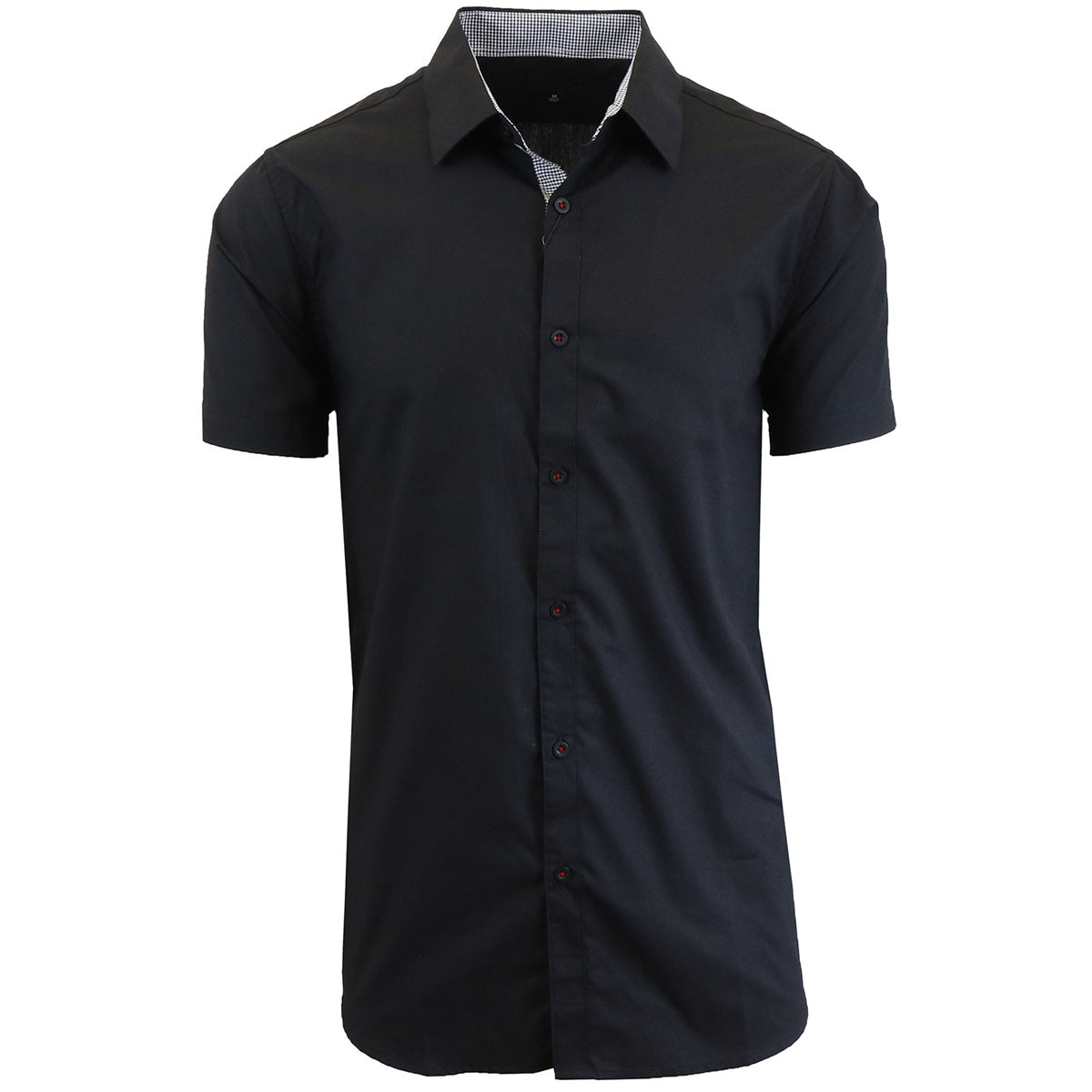24 Pack Men's Short Sleeve Button Down Shirt in Black