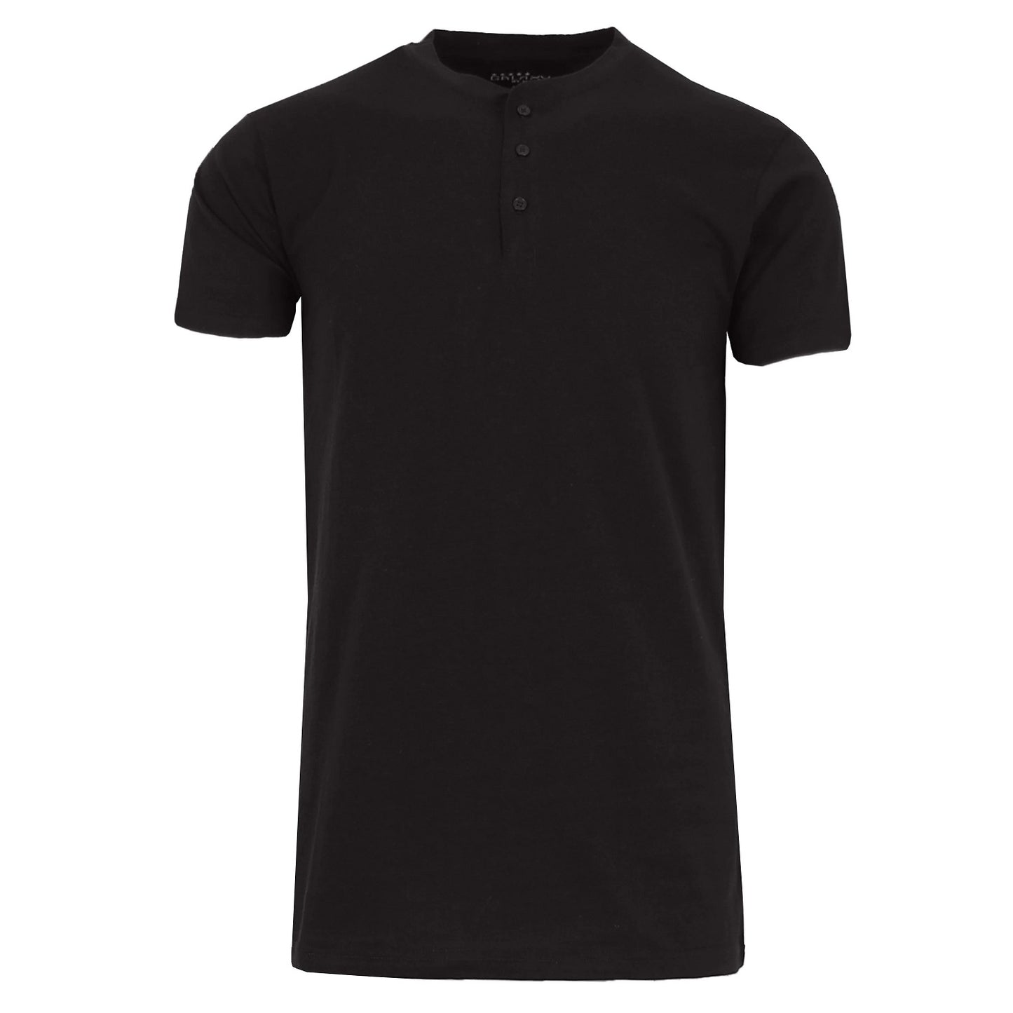 24 Pack Men's Classic Henley T-Shirt -  Black