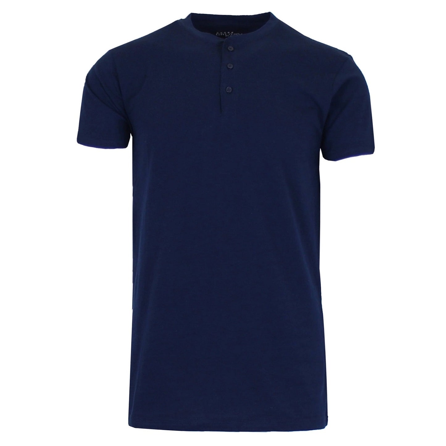 24 Pack Men's Classic Henley T-Shirt -  Navy