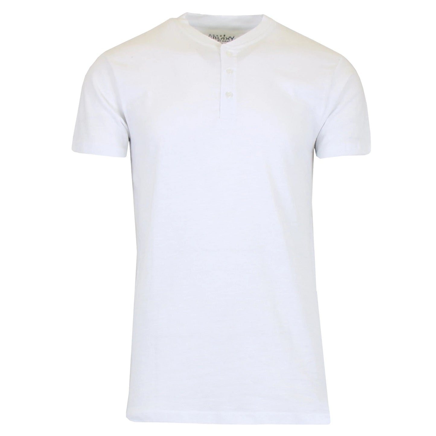 24 Pack Men's Classic Henley T-Shirt -  White