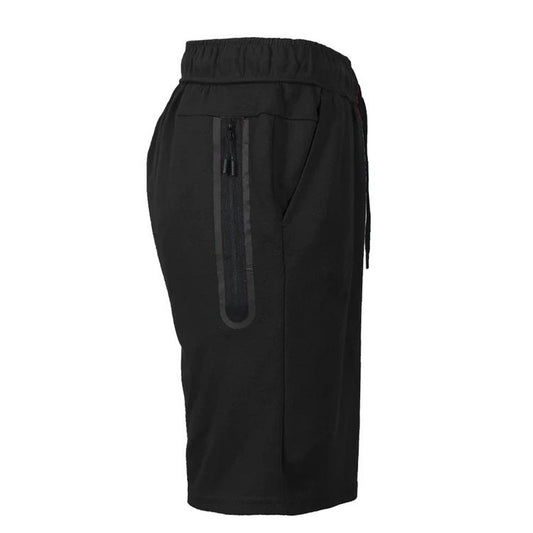 24 Pack Men's Tech Fleece Shorts with Long Zipper Side Pocket - Black
