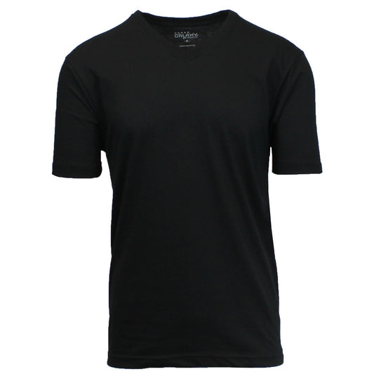 48 Pack Men's Classic V-Neck T-Shirt - Black