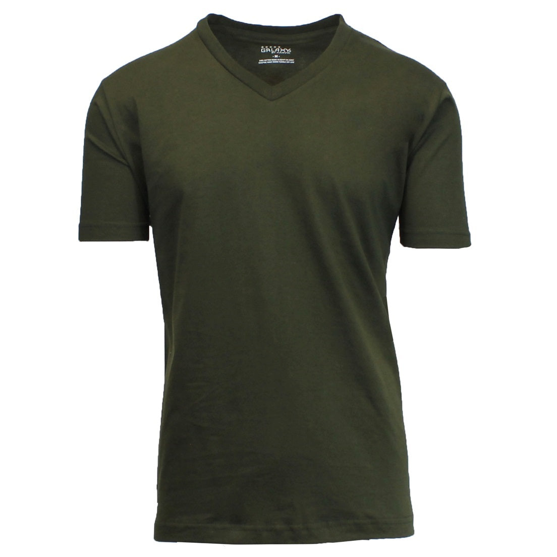 48 Pack Men's Classic V-Neck T-Shirt - Olive
