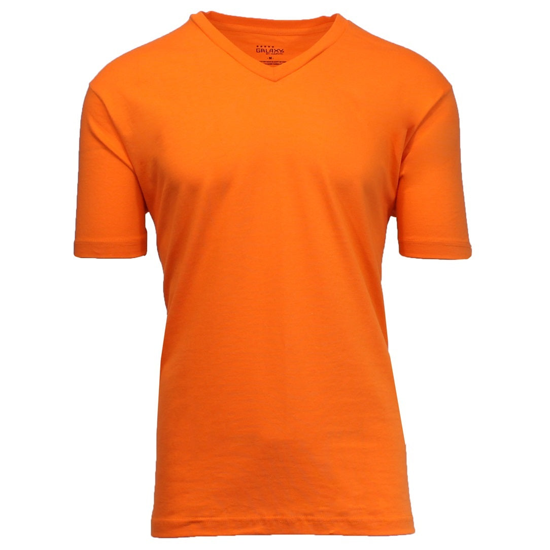 48 Pack Men's Classic V-Neck T-Shirt - Orange