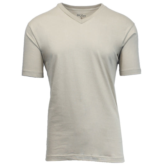 48 Pack Men's Classic V-Neck T-Shirt - Stone
