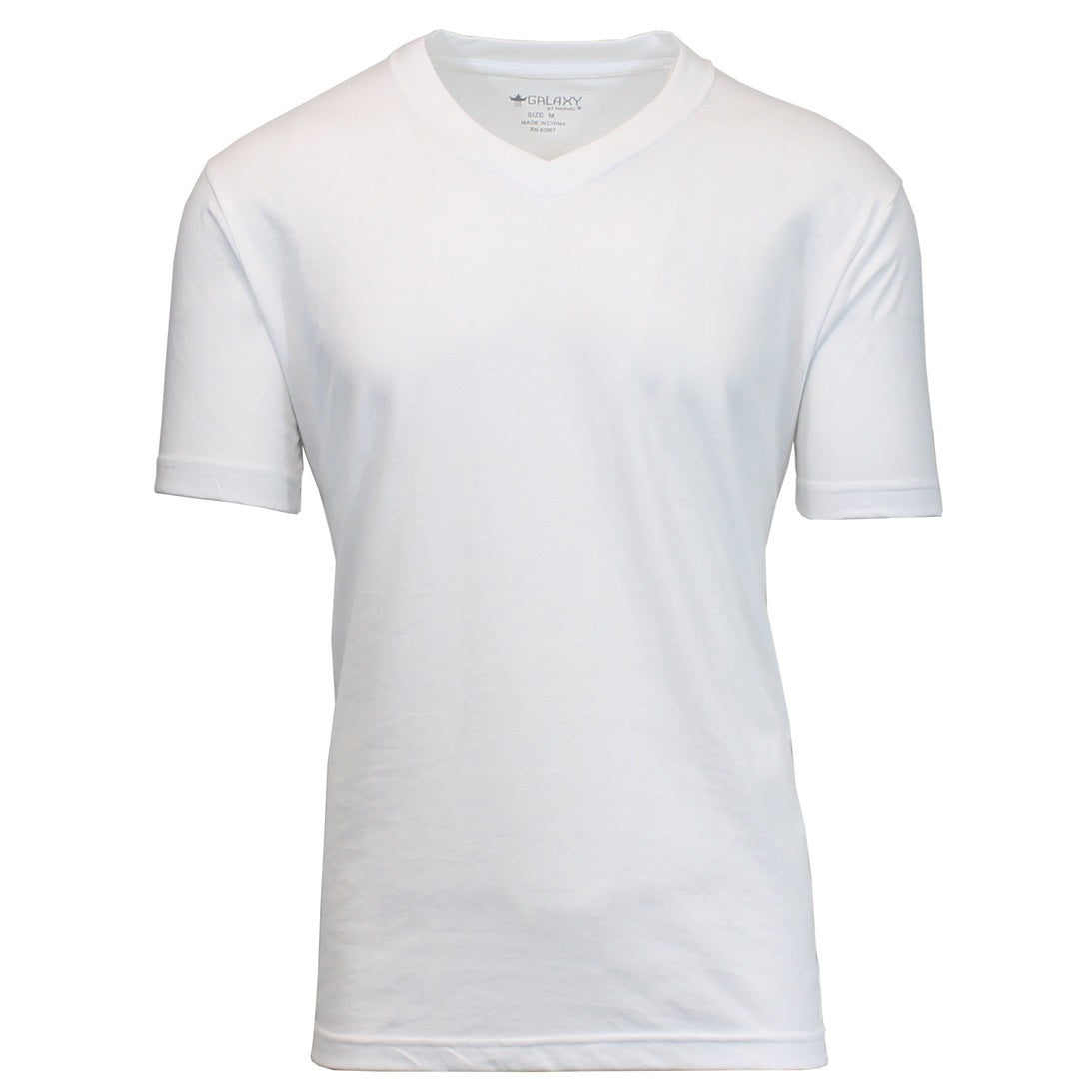 48 Pack Men's Classic V-Neck T-Shirt - White
