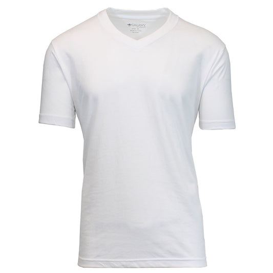 48 Pack Men's Classic V-Neck T-Shirt - White