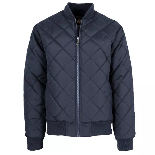 Men's Quilted Bomber Jacket in Navy
