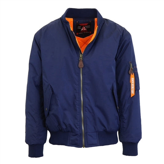 24 Pack Men's Heavyweight Bomber Flight Jacket - Navy