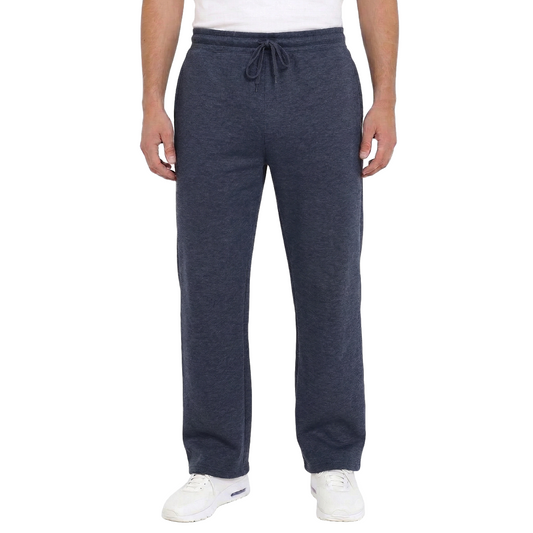 24 Pack Men's Fleece Open Bottom Sweatpants in Navy