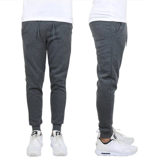 24 Pack Men's Fleece Jogger Sweatpants - Charcoal