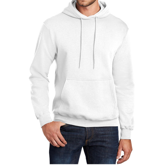 24 Pack Men's Fleece Pullover Hoodie Sweatshirt in White