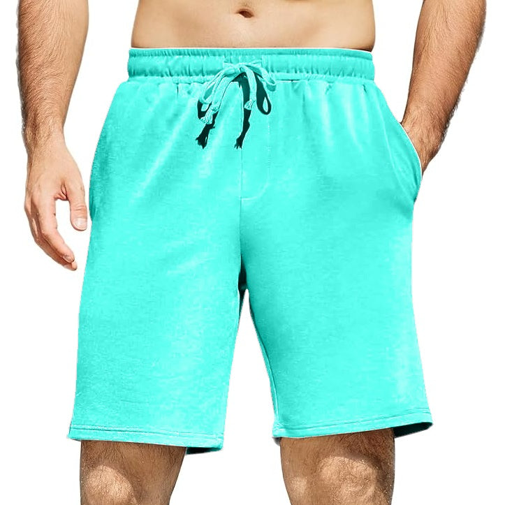 24 Pack Men's Classic Fleece Lounge Shorts - Aqua
