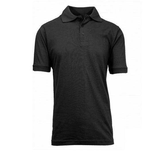 Men's Short Sleeve Pique Polo Shirt in Black