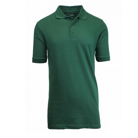 Men's Short Sleeve Pique Polo Shirt in Hunter Green