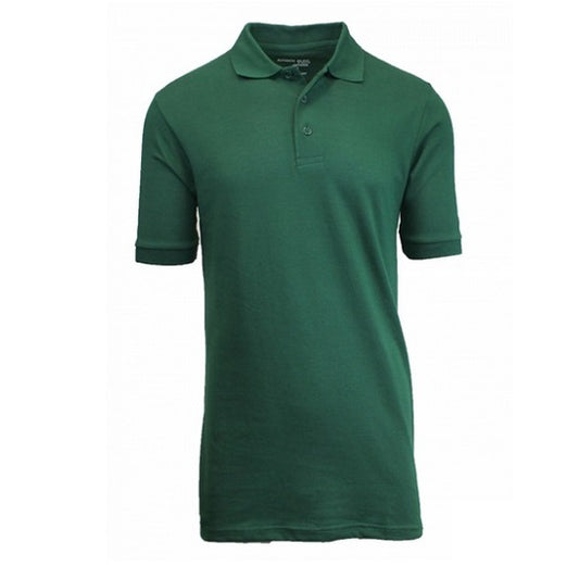 Men's Short Sleeve Pique Polo Shirt in Hunter Green